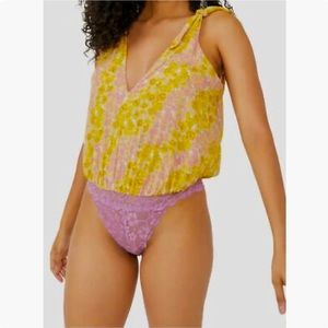 NWOT- Free People Bare It All Bodysuit size M